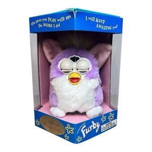 1998 Furby Special Limited Edition Spring Lavender Purple White NIB Sealed VTG